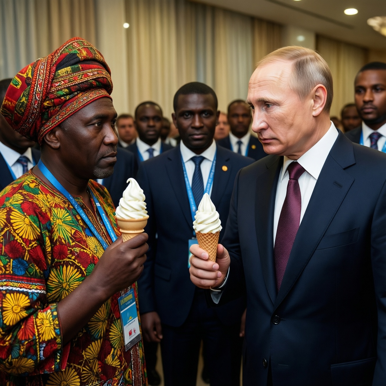 Путин предложил участникам форума «Россия — Африка» попробовать российское мороженое Путин предложил участникам форума «Россия — Африка» попробовать российское мороженое